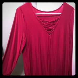 Long sleeve wine red tunic from old navy